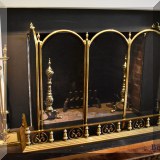 D21. Brass fireplace screen. 